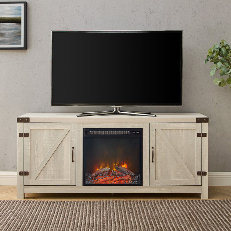 Gracie Oaks Coridon TV Stand for TVs up to 65" with Fireplace Included